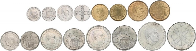 PESETA SYSTEM: ESTADO ESPAÑOL
Estado Español
Serie 8 monedas 10 Céntimos a 100...