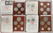 PESETA SYSTEM: ESTADO ESPAÑOL
Estado Español
Lote 12 series 6 monedas 10 Céntimos a 50 Pesetas. (*72, 73, 74 y 75). 2x Series completas en carterita...