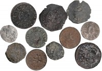 LOTS AND COLLECTIONS
Lote 11 monedas. JAUME II, FERRAN II, ALFONSO I, ALFONSO VIII, FELIPE III y FELIPE IV. Incluye óbolo de Jaume II, 1/4 Croat de F...