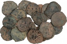SPANISH MONARCHY
Lote 21 monedas Diner. VALENCIA. AE. A EXAMINAR. RC a BC.