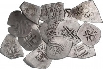 LOTS AND COLLECTIONS
Lote 14 monedas 1 Reales. Fecha no visible. FELIPE IV a FELIPE V. MÉXICO. Todas excepto una de ceca México y tipo macuquino. Ens...