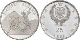 WORLD COINS: ALBANIA
Albania
25 Leke. 1970. 83,25 grs. AR. Danza con espadas. KM-52.3. PROOF.
