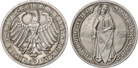 WORLD COINS: GERMANY
Germany
3 Reichsmark. 1928-A. REPÚBLICA DE WEIMAR. BERLÍN. 14,97 grs. AR. 900 aniversario Fundación Naumburgo. KM-57. EBC.