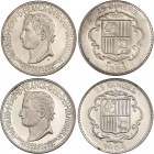 WORLD COINS: ANDORRA
Andorra
Lote 2 monedas 25 Diners. 1964. AR. Napoleón. Una con FM bajo el busto, la otra sin (rara). Bruce-X9. PROOF.