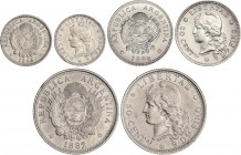 WORLD COINS: ARGENTINA
Argentina
Lote 3 monedas 10, 20 y 50 Centavos. 1882, 1883/2 y 1883. AR. KM-26,27,28. EBC- a EBC+.