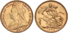 WORLD COINS: AUSTRALIA
Australia
Soberano. 1896-M. VICTORIA. MELBOURNE. 7,96 grs. AU. Restos de brillo original. Fr-24 ; KM-13. EBC.