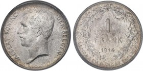 WORLD COINS: BELGIUM
Belgium
1 Franco. 1914. ALBERTO I. AR. Leyenda en flamenco. Encapsulada por NGC (nº 2144750-002) como MS64. KM-73.1. SC.