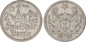 WORLD COINS: DANZIG
Danzig
2 Gulden. 1923. 9,95 grs. AR. KM-146. MBC+.