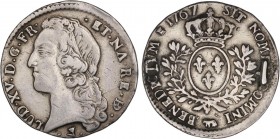 WORLD COINS: FRANCE
France
24 Sols (1/5 Ecu). 1767. LUIS XV. PAU. 5,81 grs. AR. (Restos de soldadura en reverso). KM-530. MBC-.