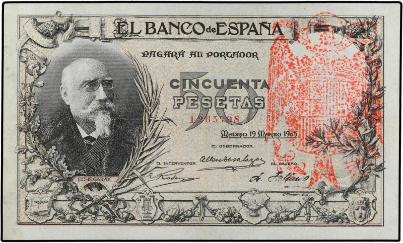 SPANISH BANK NOTES: BANCO DE ESPAÑA
Spanish Banknotes
50 Pesetas. 19 Marzo 190...