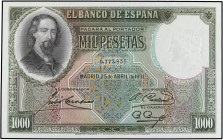 SPANISH BANK NOTES: CIVIL WAR, REPUBLICAN ZONE
Spanish Banknotes
1.000 Pesetas. 25 Abril 1931. Zorrilla. Ed-362. SC.