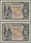 SPANISH BANK NOTES: ESTADO ESPAÑOL
Estado Español
Lote 2 billetes 2 Pesetas. 30 Abril 1938. Catedral de Burgos. Serie D. Pareja correlativa. Ed-429a...
