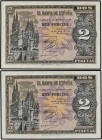SPANISH BANK NOTES: ESTADO ESPAÑOL
Estado Español
Lote 2 billetes 2 Pesetas. 30 Abril 1938. Catedral de Burgos. Serie I. Pareja correlativa. Ed-429a...