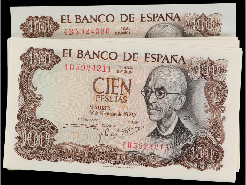 SPANISH BANK NOTES: ESTADO ESPAÑOL
Estado Español
Lote 90 billetes 100 Pesetas...