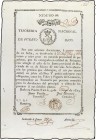 SPANISH BANK NOTES: SPANISH OVERSEAS ISSUES AND ANDORRA
25 Pesos. 4 Mayo 1813. TESORERÍA NACIONAL DE PUERTO RICO. Numeración baja: nº 33. (Cuatro tal...