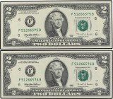 WORLD BANK NOTES
Lote 21 billetes 2 (17) y 5 (4) Dólares. 1976 y 1995. ESTADOS UNIDOS. Incluye 8x 2 Dólares 1976 (una pareja correlativa), 9x 2 Dólar...