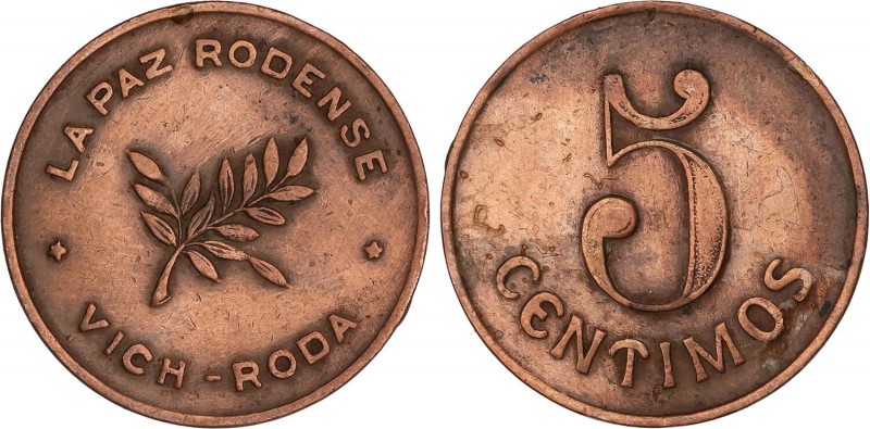 COOPERATIVE AND ADVERTISING TOKENS
5 Céntimos. COOPERATIVA LA PAZ RODENSE. VICH...