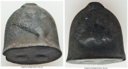 SICILY. Acragas. Ca. 450-440 BC. AE cast trias or tetroncion (20mm, 15.67 gm). VG. AK, eagle standing left / Crab. Base: four pellets (mark of value)....