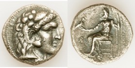 MACEDONIAN KINGDOM. Alexander III the Great (336-323 BC). AR tetradrachm (26mm, 16.89 gm, 12h). Choice VF, porosity. Late lifetime-early posthumous is...