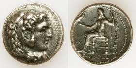 MACEDONIAN KINGDOM. Alexander III the Great (336-323 BC). AR tetradrachm (27mm, 17.13 gm, 10h). VF, porosity. Posthumous issue of 'Babylon', ca. 323-3...