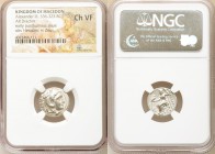MACEDONIAN KINGDOM. Alexander III the Great (336-323 BC). AR drachm (17mm, 11h). NGC Choice VF. Posthumous issue of Colophon, ca. 319-310 BC. Head of ...