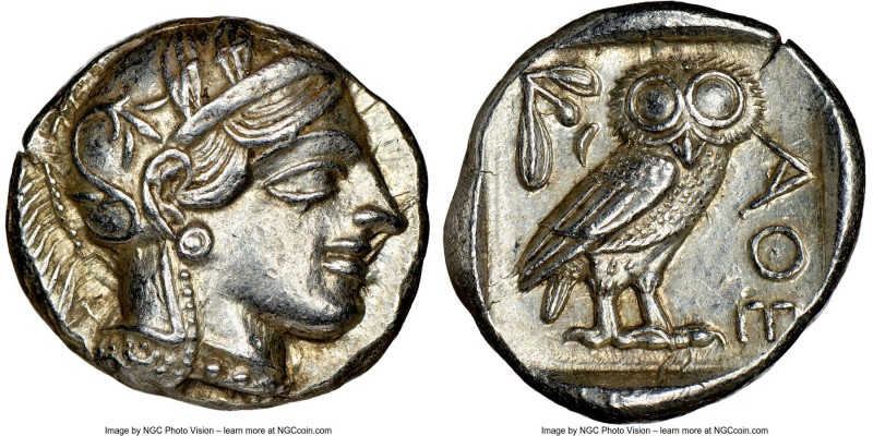 ATTICA. Athens. Ca. 440-404 BC. AR tetradrachm (24mm, 17.20 gm, 1h). NGC Choice ...