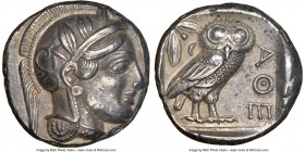ATTICA. Athens. Ca. 440-404 BC. AR tetradrachm (24mm, 17.17 gm, 7h). NGC AU 5/5 - 4/5. Mid-mass coinage issue. Head of Athena right, wearing crested A...