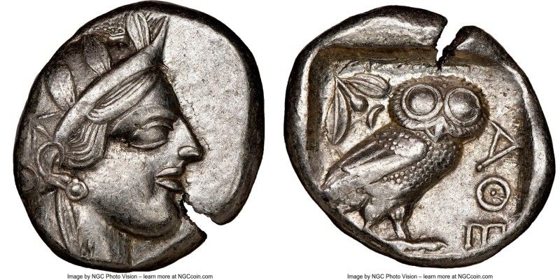 ATTICA. Athens. Ca. 440-404 BC. AR tetradrachm (25mm, 17.15 gm, 6h). NGC Choice ...