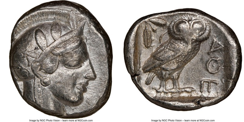 ATTICA. Athens. Ca. 440-404 BC. AR tetradrachm (25mm, 17.16 gm, 9h). NGC Choice ...