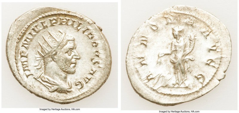 Philip I (AD 244-249). AR antoninianus (26mm, 3.55 gm, 7h). About XF. Rome, AD 2...