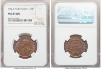 George V 1/2 Penny 1922-(sy) MS64 Brown NGC, Sydney mint, KM22. A lovely chocolate-brown surface conveys original mint luster.

HID09801242017

© ...