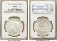 George VI Crown 1937-(m) MS63 NGC, Melbourne mint, KM34. A choice example with milky surfaces. 

HID09801242017

© 2020 Heritage Auctions | All Ri...