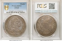 Karl VI Taler 1730 MS63 PCGS, Hall mint, KM1639.1, Dav-1055. Gunmetal toning. 

HID09801242017

© 2020 Heritage Auctions | All Rights Reserved