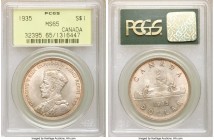 George V Dollar 1935 MS65 PCGS, Royal Canadian mint, KM30. Evenly dispersed smokey-rose tone. 

HID09801242017

© 2020 Heritage Auctions | All Rig...