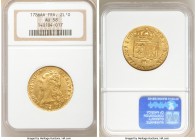 Louis XVI gold 2 Louis d'Or 1786-AA AU58 NGC, Metz mint, KM592.2. Butterscotch color, insignificant adjustments. 

HID09801242017

© 2020 Heritage...