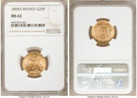 Republic gold 20 Francs 1895-A MS62 NGC, Paris mint, KM825. A surprisingly flashy example for the assigned grade. AGW 0.1867 oz.

HID09801242017

...