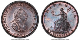 George III Pair of Certified Farthings 1799 MS64 Brown PCGS, KM646, S-3779. Sold as is, no returns. 

HID09801242017

© 2020 Heritage Auctions | A...