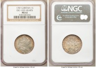 George III Shilling 1787 MS62 NGC, KM607.2, S-3746, ESC-1225. Semée with hearts variety. 

HID09801242017

© 2020 Heritage Auctions | All Rights R...