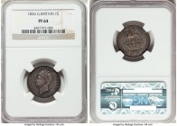 George IV Proof Shilling 1826 PR64 NGC, KM694, S-3812. A beautifully struck example with deep cerulean and terracotta fields and devices.

HID098012...