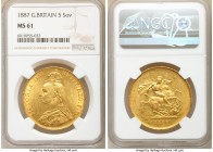 Victoria gold 5 Pounds 1887 MS61 NGC, KM769, S-3864, Fr-390. Jubilee Issue. AGW 1.1775 oz. 

HID09801242017

© 2020 Heritage Auctions | All Rights...