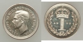 George VI 4-Piece Uncertified Maundy Set 1950 UNC, 1) Penny - S-4100, 11mm, 0.48gm 2) 2 Pence - S-4099, 13mm, 0.91gm 3) 3 Pence - S-4098, 16mm, 1.41gm...