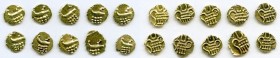 Cochin 10-Piece Lot of Uncertified gold Fanams ND (17th-18th Century) AU, Fr-1504. Average size 7.mm. Average weight 0.38gm. Sold as is, no returns. ...
