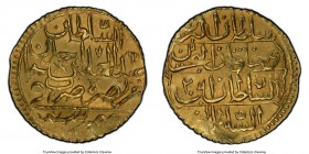 Ottoman Empire. Abdul Hamid I gold Zeri Mahbub AH 1187 Year 2 (1774/1775) UNC Details (Filed Rims) PCGS, Misr mint (in Egypt), KM127.,2.57gm.

HID09...