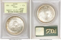Meiji Yen Year 24 (1891) MS63 PCGS, KM-YA25.3. Apricot and light ashen-gray toned. 

HID09801242017

© 2020 Heritage Auctions | All Rights Reserve...