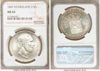 Willem III 2-1/2 Gulden 1869 MS64 NGC, Utrecht mint, KM82.

HID09801242017

© 2020 Heritage Auctions | All Rights Reserved