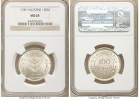 British Mandate 100 Mils 1935 MS64 NGC, KM7. Pleasing argent surfaces and full cartwheel luster is boasted by this near gem specimen.

HID0980124201...