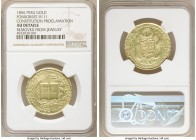 Republic gold "Constitutional Proclamation" Medal 1856 AU Details (Removed From Jewelry) NGC, Fonrobert-9111. 29mm. Issued for the National Constituti...