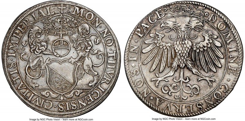 Zurich. Canton "Stampfer" Taler ND (c. 1560) AU Details (Cleaned) NGC, HMZ-2-112...