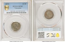 Republic 1/2 Bolivar 1879 XF45 PCGS, Brussels mint, KM-Y21. First year to type. 

HID09801242017

© 2020 Heritage Auctions | All Rights Reserved