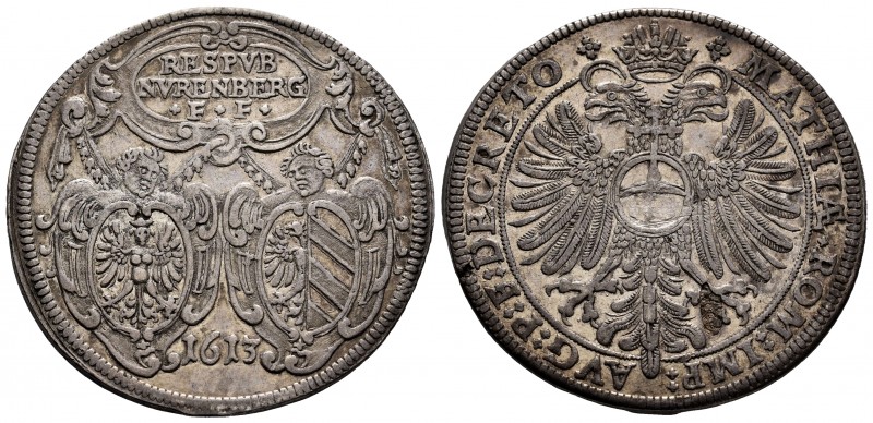 Germany. Nurnberg. Matthias II. Guldentaler (60 kreuzer). 1613. (Dav-90). Ag. 24...